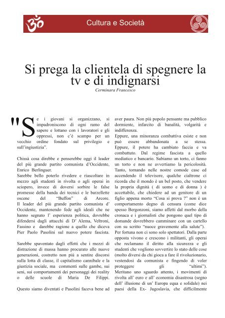 Svar Numero 5 - Lettere e filosofia