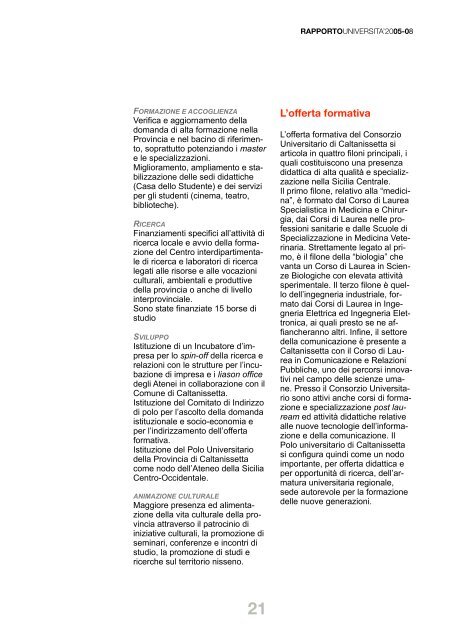 Rapporto università_05-08_v15 - Consorzio Università Caltanissetta