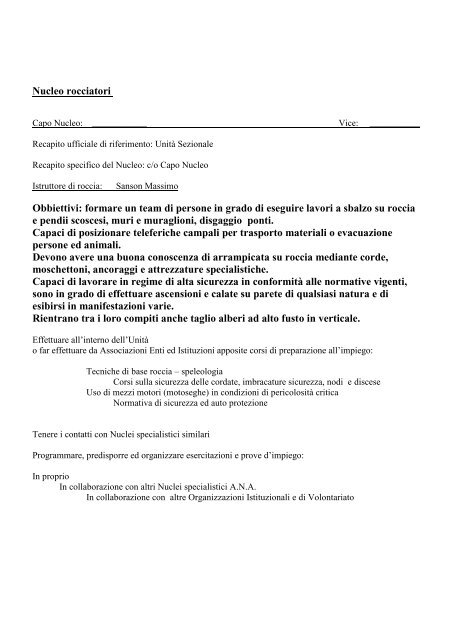 ASSOCIAZIONE NAZIONALE ALPINI UNITA' DI ... - Sezione Valsusa