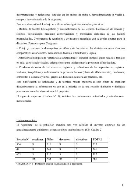 Alfabetizar en el primer ciclo - Informe avance '06 - Programa de ...