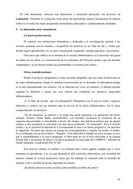 Alfabetizar en el primer ciclo - Informe avance '06 - Programa de ...