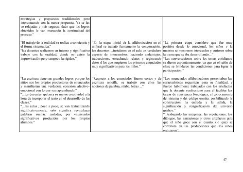 Alfabetizar en el primer ciclo - Informe avance '06 - Programa de ...