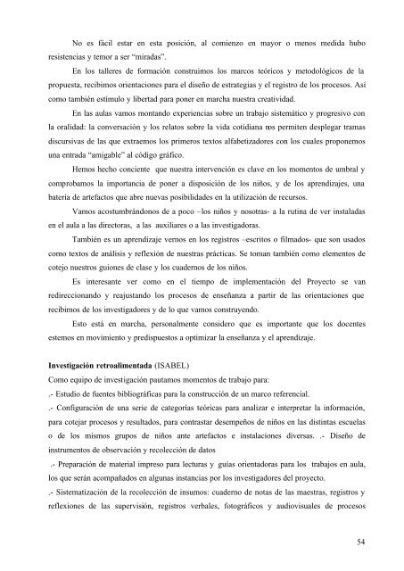 Alfabetizar en el primer ciclo - Informe avance '06 - Programa de ...