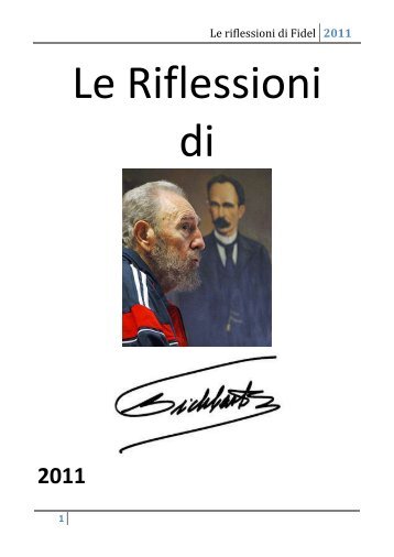 Le riflessioni di Fidel - Italia-Cuba Trento