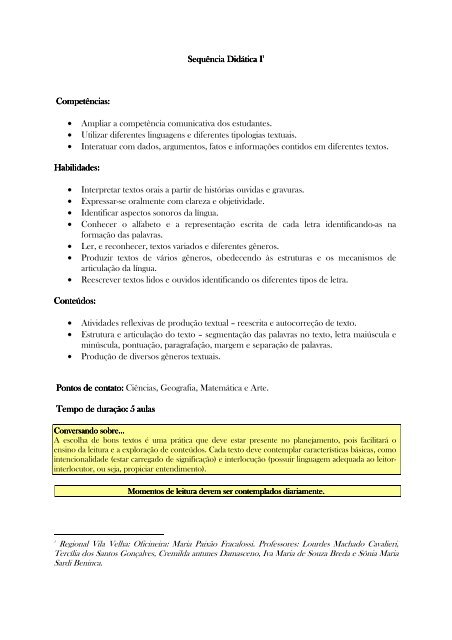 Proposta de sequência didática do gênero contos de fadas by