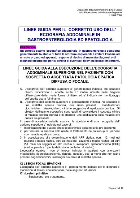 Linee Guida Simg
