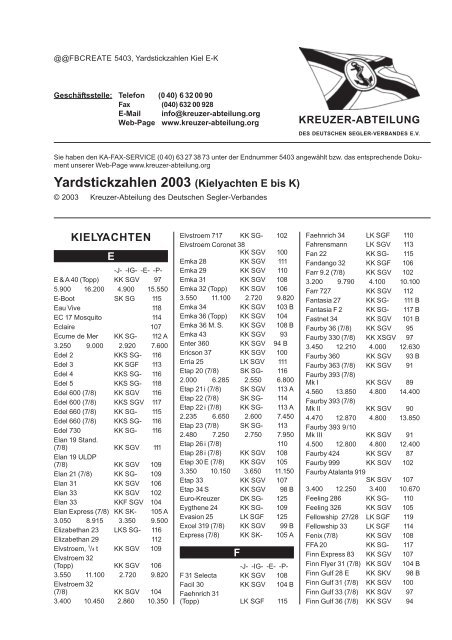 5403 yardstickzahlen-kiel ek - Segler-Gemeinschaft Luftfahrt eV