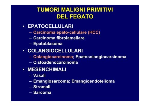 Tumori Maligni Primitivi Del Fegato Altervista