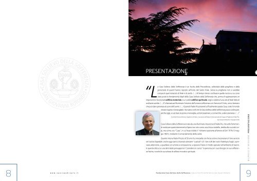 Bilancio di Missione 2010-2011 - L'Opera di Padre Pio