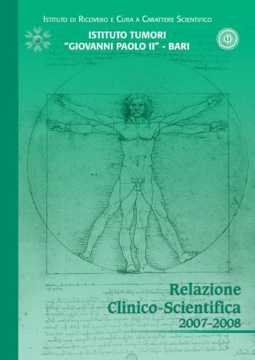 Relazione clinico scientifica 2007-2008 - Istituto Tumori Giovanni ...