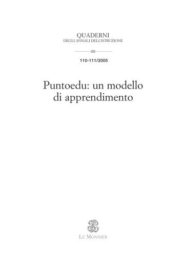 Puntoedu: un modello di apprendimento - Centro Polifunzionale di ...