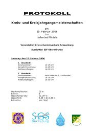 PROTOKOLL - Startgemeinschaft Schwimmen Bückeburg