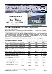 Anmeld. & Info - SG Waldetzenberg eV