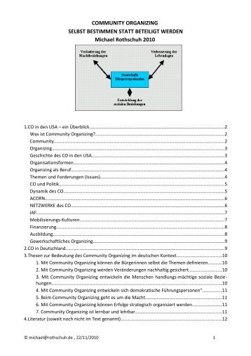 Was ist Community Organizing - Forum Community Organizing