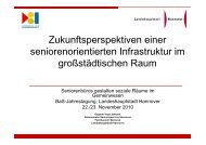 Zukunftsperspektiven einer seniorenorientierten Infrastruktur im