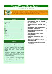 ITTO Tropical Timber Market Report - 16. - Cámara Forestal de Bolivia
