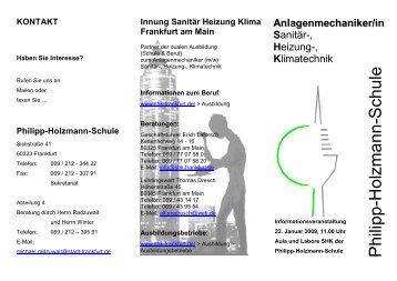 Flyer AM Vorderseite 2009 - Sanitär Heizung Klima-Innung