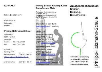 Flyer AM Vorderseite 2012 - Sanitär Heizung Klima-Innung