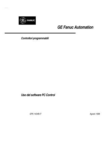 Uso del software PC Control, GFK-1424B-IT - GE Fanuc PLC