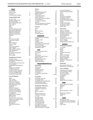 SISTEMI DI ELABORAZIONE DELL'INFORMAZIONE a.a. 2000/01 ...