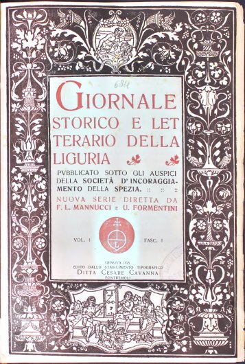 IORNALE - Società Ligure di Storia Patria
