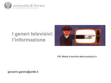 I generi televisivi: l'informazione