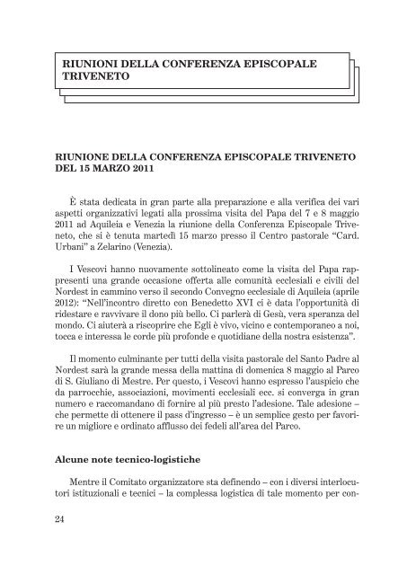 Rivista della Diocesi 2011 - N. 1 - Webdiocesi