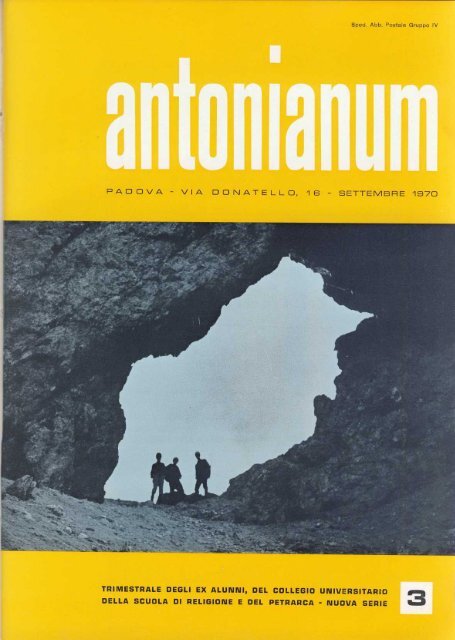 Settembre - Ex-Alunni dell'Antonianum