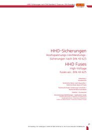 HHD-Sicherungen HHD Fuses - SIBA - Fuses