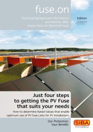 Just four steps to getting the PV Fuse that suits your ... - SIBA - Fuses