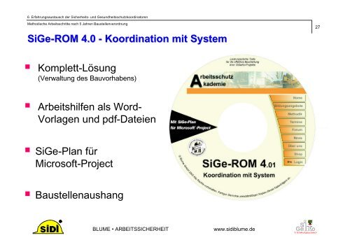 Methodische Arbeitsschritte nach 5 Jahren ... - Sidi Blume