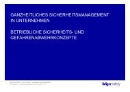 ganzheitliches sicherheitsmanagement - Arbeitsschutztag in ...