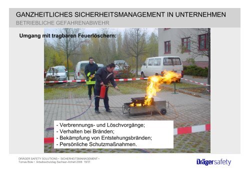 ganzheitliches sicherheitsmanagement - Arbeitsschutztag in ...