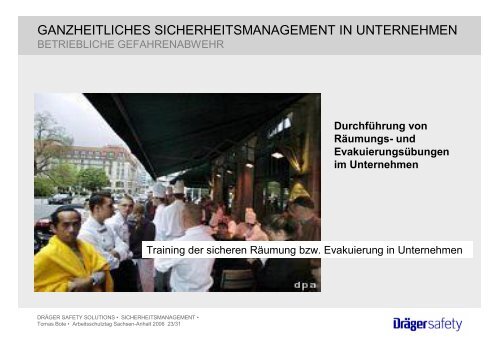 ganzheitliches sicherheitsmanagement - Arbeitsschutztag in ...