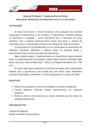 Guia do Professor: Trigonometria na Ponte Calculando ... - Rived