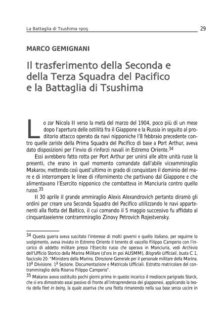 anno 2004/05 Tsushima 1905 – Jutland 1916 - Societa italiana di ...