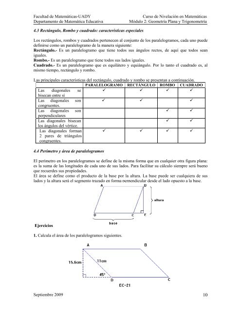 Geometría y Trigonometría - Facultad de Matemáticas