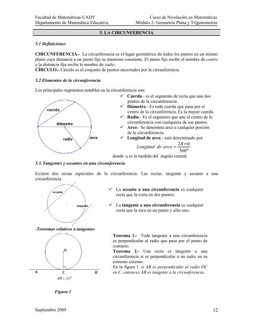 Geometría y Trigonometría - Facultad de Matemáticas