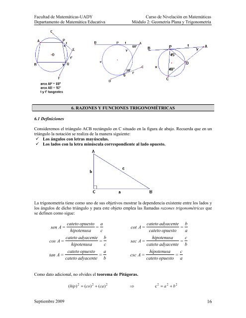 Geometría y Trigonometría - Facultad de Matemáticas