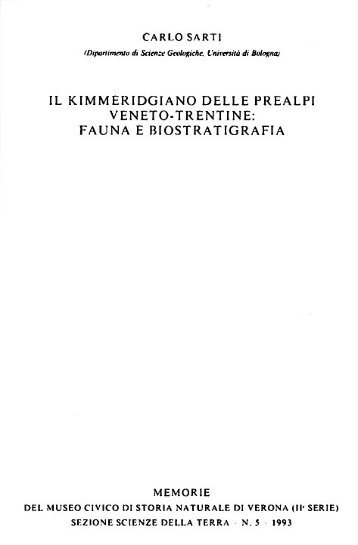 il kimmeridgiano delle prealpi veneto-trentine: fauna e biostratigrafia