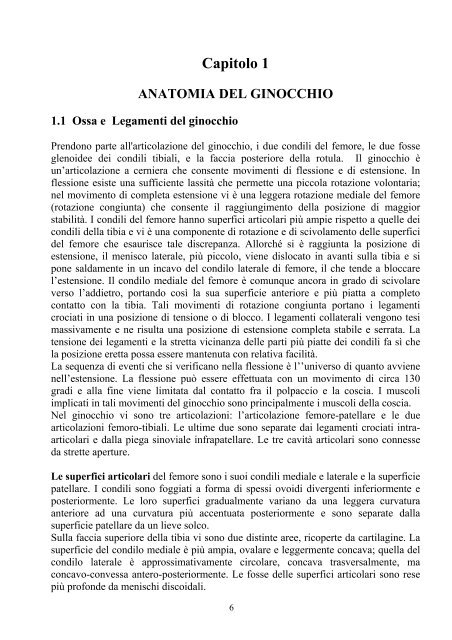 patologie del ginocchio - Federazione Italiana Tennis