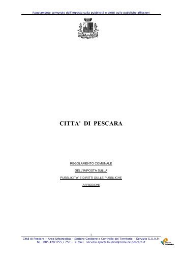 regolamento imposta sulla pubblicità - Comune di Pescara