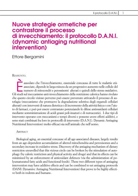 il protocollo daNi - Lavoro, Ambiente e Salute