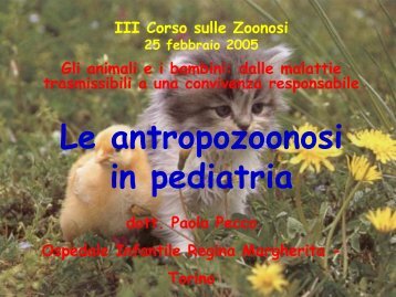 Le antropozoonosi in pediatria