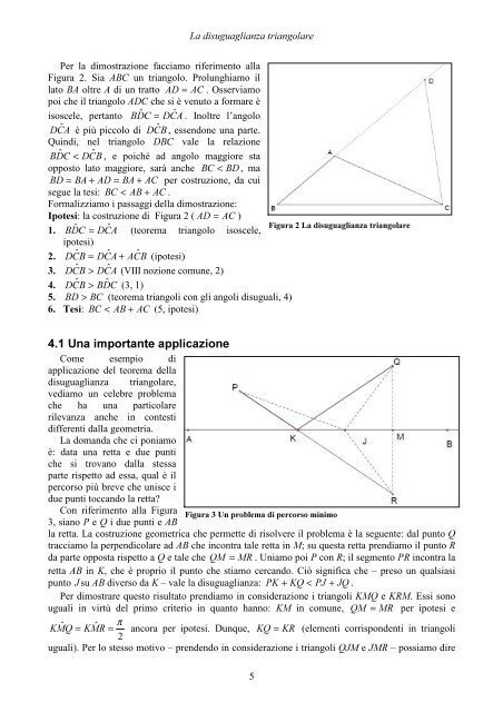 Dispense sulla disuguaglianza triangolare, le rette parallele e i ...