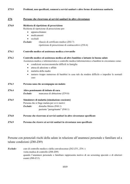 Classificazione Statistica Internazionale delle Malattie e dei ...