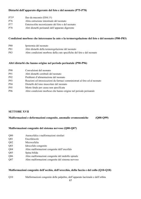 Classificazione Statistica Internazionale delle Malattie e dei ...