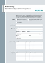 Anmeldung - Siemens Schweiz AG