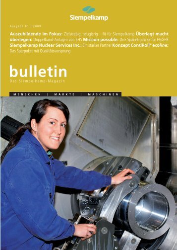 Bulletin 1/ 2009 - Siempelkamp