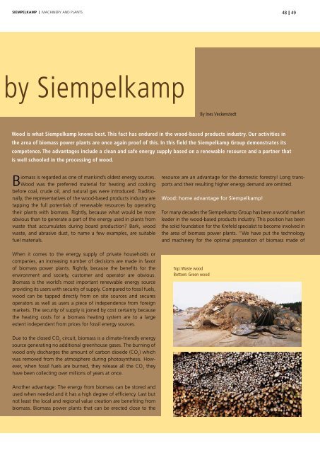 First class biomass - Siempelkamp